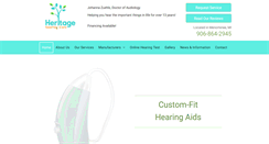 Desktop Screenshot of heritagehearingcare.com